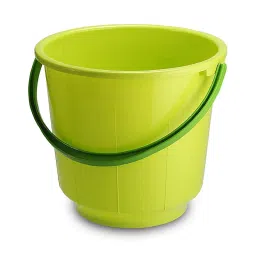 Kuber Industries Bucket for Bathroom|Unbreakable Plastic Bucket|Bathroom Bucket|Capicity 13 LTR|Pack of 2 (Green & Pink) image 2