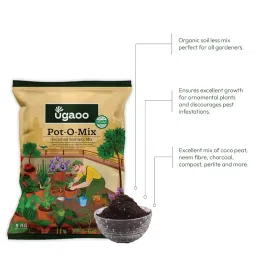 Ugaoo Pot-O-Mix Potting Soil with Fertilizer for Home Garden Plants - 5 kg image 2