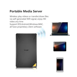 SSK 1TB Personal Cloud External Wireless Hard Drive Portable NAS Storage with WiFi Hotspot for Travel, Support Auto-Backup Connect SD Card Reader Share Data for iPhone iPad Tablet Smart Phone Laptop image 4