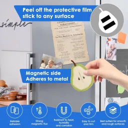 Marve Magnetic Tape, 15 Feet Magnet Tape Roll (1/2'' Wide x 15 ft Long), with 3M Strong Adhesive Backing. Perfect for DIY, Art Projects, whiteboards & Fridge Organization image 4