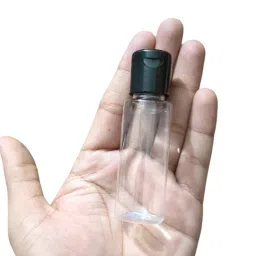 thinqkart select Thinqkart Selec 50Pcs 30ml Empty Clear Plastic Bottles Refillable Travel Size Cosmetic Containers Small Leak Proof Squeeze Bottles with Black Flip Top Cap for Toiletries,Shampoo. image 5