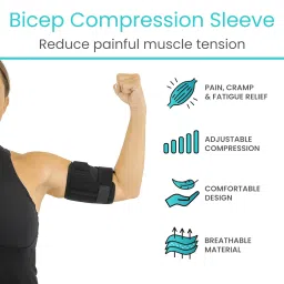 Vive Compression Bicep Straps (Small, Black) image 1