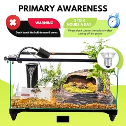Pets Reptile Turtle UVB Ultraviolet Basking Heat Light Bulb Combo Pack (Set of 1 UV Bulbs, 50 Watt E27) image 1
