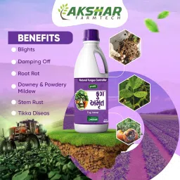 100% Residue-Free Plant Fungus Controller - Nano-Technology Liquid Eco-friendly Fungus Controller for Vegetables, Fruits & Crops (1000ml) image 1