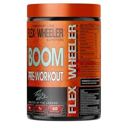 Boom Advanced Pre Workout - Tropical Orange Flavor | 60 Servings (450g) | Explosive Energy, Focus & Endurance Boost for Maximum Performance image 2