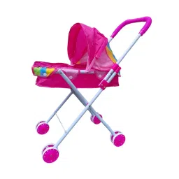 SNAPPSY® Doll Stroller Role Play Game Toddlers Role Play Trolley for Infant Baby Kids image 4