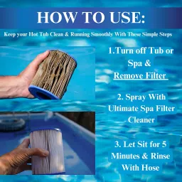 Black Diamond Stoneworks Ultimate Spa Filter Cleaner Fast-Acting Spray. Works Instantly on Hot Tub & Pool Filters Leaving Behind no Sticky Residue. Prolongs Filter Life and Pool Equipment. No Soaking image 3