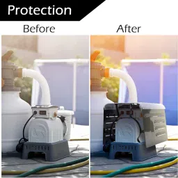 RunNico 2 Pack Pool Pump Covers for Outside Units - ABS Adjustable Pool Pump Motor Cover - Swimming Pool Motor Cover for Above Ground Protection image 4