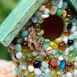 JAGMOOLYA Products Round Glass Pebbles Gravels Stone for Aquarium, Table, Vase, Fountain Round Shape Shining Stones (Multicolor) (Pack of 30) image 1