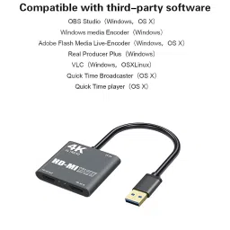 MICROWARE HDMI USB Video Capture Card (USB 3.0 HDMI 4K Capture) image 2