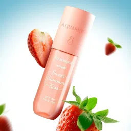 Aqualogica Refresh+ Sweet Summer Kiss Perfume Body Mist With Zemea & Hyaluronic Acid | Long-Lasting Fragrance | Sweet Strawberry Fragrance | Double Duty Mist For Hair & Body | Gives Intense Hydration | 150 ml image 5
