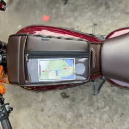 Sahara Seats Tank Cover with Mobile Holder Compatible for Honda CB350(New) (Thick Flap - Large Space) image 2