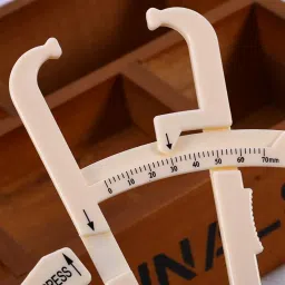 Body Fat Calipers for Accurately Body Fat Measurement Device Measuring Tool with Percentage Measure Charts for Men and Women（Beige） image 1