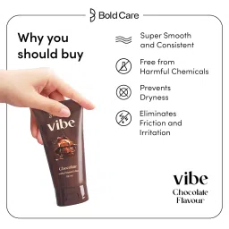 Bold Care Vibe Chocolate Water Based Lube [50 ml] with Aloe vera and green tea | Lubricant Gel wih Glyverine | Non sticky, Skin Friendly, Silicone and Paraben Free | No Side Effects image 4