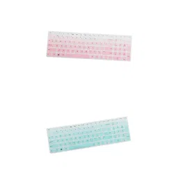 TRENDYNEST® Silicone Notebook Keyboard Skin Cover for 15.6''Bf Laptop Pink & Green | Laptop & Desktop Accessories | Keyboard Protectors image 1