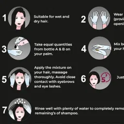 SKINPLUS Peach Fruit Vinegar Black Hair Color Gel – 5 Minute Magic, Professional Hair Colour, Strong & Silky Black Hair – 500ml x 2 image 3