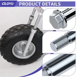CILOYU 14mm 285mm Mini Bike Rear Axle Nut Kit with 6202RS Rear Wheel Bearing Compatible with Coleman CT200U-EX 196CC 200CC 6.5HP Gas Powered Mini Bike Powersports Accessories Parts 15mm Chain Adjuster image 4