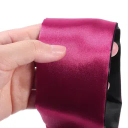 FORMANDO 2 Pack Sleeping Mask Satin Eye Mask Blindfold, 150 cm (Black Red) image 4