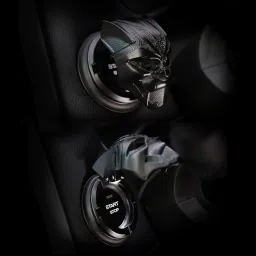 MR WAGON - Protective Car Start Stop Button Cover Iron Man -Open Close Ignition Cap for Bike and Car -Decorative Car Push Start Button Cover- Auto Accessories for Car Interior (4 cm) Diameter image 4