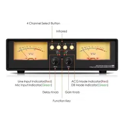 BAZPUR MART® Dual VU Meter Audio Splitter with 4-Way Switcher & Music Spectrum Visualizer - Precise Sound Level Monitoring & Control image 4