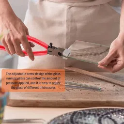 BAZPUR MART® Precision Glass Cutting Kit: Heavy-Duty Pliers & Scoring Tool for Stained Glass Projects & DIY Crafts image 1