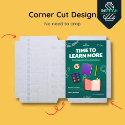 INSTITCH A4 Size Transparent Self Adhesive Book Cover, Sticker Book Cover, Waterproof Book Cover, Register Copy Cover, A4 Size, 47 x 34 CM (Pack of 10 Pc) (Clear) image 2