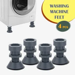 NTZ Anti Vibration Pads for Washing Machine 4 Pads with Tank Tread Grip Level Washer Dryer Pedestals Fits All Machines - Noise Dampening, Protects Laundry Room Floor - Washing Machine Support image 1