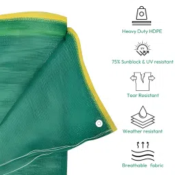 VENZISA Multipurpose Green Shade Net for Garden & Balcony – 75% Sunblock, UV Stabilized Agro Net for Outdoor Use (10 ft x 10 ft) image 1