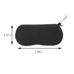 enakshi (label) 2xPortable Soft Sunglasses Bag Eyeglass Case Neoprene Pouch Storage Box Black|Health & Beauty | Vision Care | Eyeglass Cases image 3