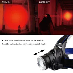 GaiGaiMall Hunting Red Light Headlamp Zoomable LED Headlight with 3 Lighting Mode and Water Resistant for Running Camping Hiking Reading. image 3
