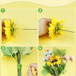 FIVEIZERO 100 PCS 18 Gauge Green Floral Wire Stems for Artificial Flower Making,Florist Wire,Flower Wire for Crafts,Wreaths and DIY Projects image 5