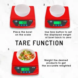 ATOM-A-123 Multipurpose Digital Kitchen Weighing Scale measuring upto 6 Kg of Fruits,Spice,Food,Vegetable and more with large LCD Screen display image 4