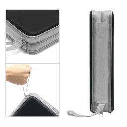 80 Capacity Heavy Duty CD/DVD Wallet Binder, Storage, Case, Bag, Holder, Booklet (Black) image 2