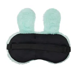jenna Jenna™ Cute Bunny Blue Fur Sleeping Eye Shade Mask Cover for Insomnia, Meditation, Puffy Eyes and Dark Circles image 1