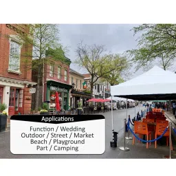 Portable Foldable Pop-up Gazebo Tent Canopy Display-6x6 ft White image 3