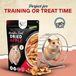Sage Square Hamster Dried Apple Flakes Treats – Natural, Healthy & Tasty Snacks | Rich in Fiber & Vitamins | No Artificial Preservatives | Low Fat & Digestible | Ideal for Training, Chewing | 60g image 5
