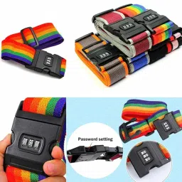 Dayalu Luggage Suitcase Straps Set, with Quick Release TSA Number Lock Buckle Adjustable Travel Trolleys and All Kind of Luggages Packing Belt, Protect Your Luggage (2 Pcs, Lock) image 4