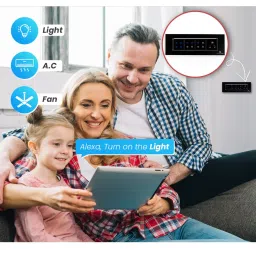 L&G 8 Modular Smart Switch Board| 11 Smart Switch Control,1 Socket(Compatible with Alexa, Compatible With OK Google & SIRI Shortcut) (Size: 8M Horizontal- 262 x 90 x 45 mm) image 4