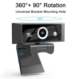 TRENDYNEST® USB 2.0 Webcam 1080P Hd with Built-in Microphone 360Degrees Rotatable for Pc | Laptop & Desktop Accessories | Webcams image 4