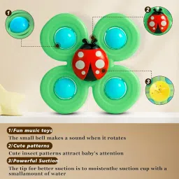 Toy Imagine Insect-Themed Baby Spinner Toy Set - 3 Pack of Butterfly, Bee, and Ladybug Spinners | Sensory Fidget Toys for Toddlers | Early Learning Educational Toys image 3