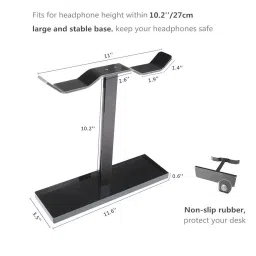 TRENDIVIBE Desktop Headset Bracket Acrylic Display Holder Support Headphone Rack Hanger image 1