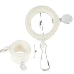2pcs Rotate Spinning Flag Pole Mounting Rings Grommet Clip Plastic 1.15inch image 2