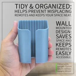 SRS® Premium Wall Mounted AC Remote Holder Stand Organiser | Compatible with All AC Remotes | Strong Stick-On Adhesive | Luxury ABS Finish | Includes Surface Cleaning Wipes (White, Pack Of 2) image 4