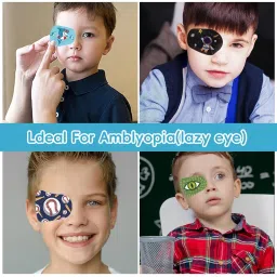 HANNEA® 40Pcs Eye Patches for Kids, Cartoon Breathable Cotton Adhesive Eye Patch for Kids After Surgery Adhesive Non-woven Fabric Eye Patches for Lazy Eye, Eye Cover for Eyesight Correction image 4