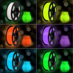 SUNLU Glow in The Dark PLA Filament, Neatly Wound Luminous PLA 3D Printer Filament 1.75mm Dimensional Accuracy +/- 0.02mm, Fit Most FDM 3D Printers, 1kg Spool (2.2lbs), (Blue PLA, Glow Blue) image 5