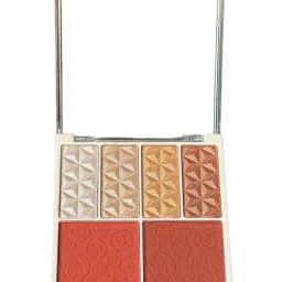 Color Strokes 6 Colors Blusher Makeup Palette, 4 Highlighters and 2 Blush Shades, Holographic Packaging image 2