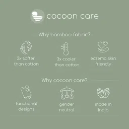 Cocoon Care Organic Bamboo Cotton Baby Nappies | Soft, Breathable & Reusable Cloth Diapers | Newborn Essentials For Boys & Girls | Printed Wrapping Style Nappy | Mosaic | 0–3 Months image 4