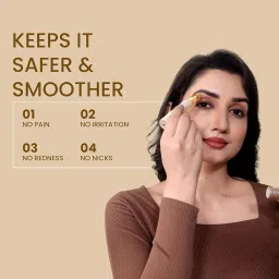 NEXORA 3 in 1 Eyebrow Trimmer for Women, Rechargeable Facial Hair Remover with Replaceable Heads, Professional Painless Personal Hair Removal Eyebrow Razor with Indicator Lights image 2