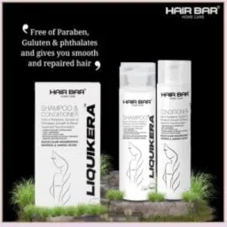 Hair Bar Liquikera Keratin Home Set | Hair Bar 3 Pack Sulfate Free Shampoo, Conditioner & Mask | Restorative Formula For Silky, Smooth & Healthy Looking Hair image 1