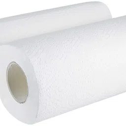 Amazon Brand - Solimo Kitchen Tissue Rolls | 2 Ply Kitchen Paper Roll | 120 Pulls | 60 Pulls x 2 Rolls | Food Safe | Highly Absorbent | OBA-Free | 100% Natural Virgin Cellulose Fiber image 2